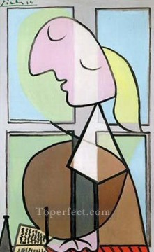 パブロ・ピカソ Painting - 横顔の女性の胸像 1932年 パブロ・ピカソ